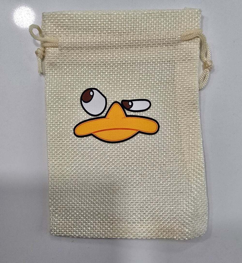 Exploring with Nug treasure bag drawstring pouch.
